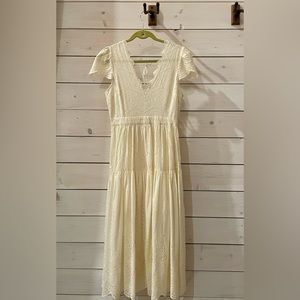 Urban Outfitters Wild Daisy Eyelit Tie-back Dress